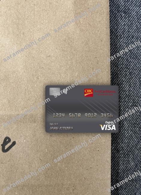 Dominica Cibc first caribbean international bank visa debit card photolook front